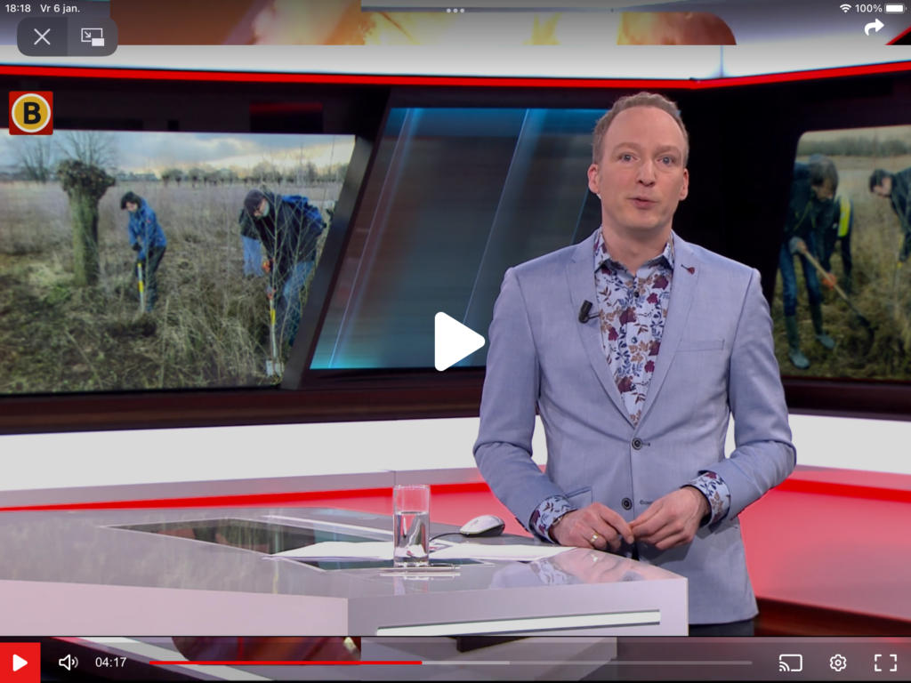 Klein Groenrijk oogst zaailingen in De Gement voor het voedselbos, tv nieuwsitem op Omroep Brabant